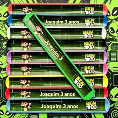 Pulseira Bate e Enrola Personalizada do Ben 10