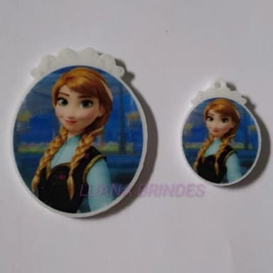 Kit Princesa Ana Aplique e Pingente de acrílico 3 Kits