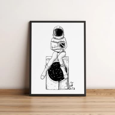 Quadro Astronauta Sentado em Máquina Cósmica 2668