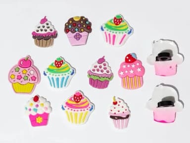 Ponteira P/lápis Cupcakes Variados Pacote com 10 Unidades