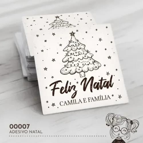 Adesivo Quadrado Natal - 00007