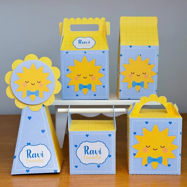 PEGUE E MONTE - Kit Festa RAIO DE SOL MENINO - Decoração de Festa | Lembrancinhas | Aniversário | Personalizados