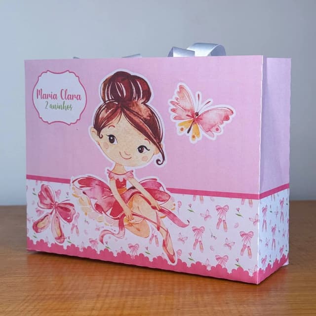 PEGUE E MONTE - Sacolinhas Personalizadas BAILARINA - Decoração de Festa | Lembrancinhas | Aniversário | Personalizados