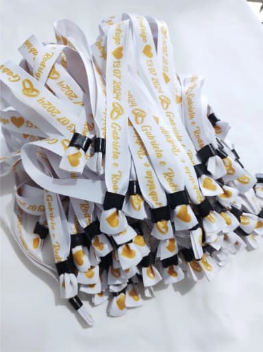 Pulseiras Personalizadas de Tecido Festas e Eventos !