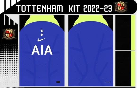 Vetor Da Camisa Tottenham Away Kit 2022-23