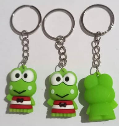Chaveiro Sapinho Keroppi 3d Emborrachado Pacote C/3 Unids