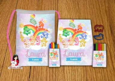 Kit Passatempo Personalizado na Mochila Ursinhos Carinhosos