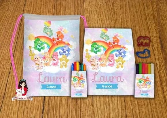 Kit Passatempo Personalizado na Mochila Ursinhos Carinhosos