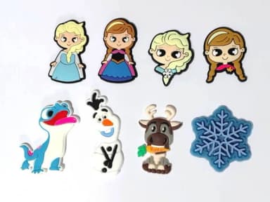 Aplique Frozen Emborrachado Pacote com 8 Unidades
