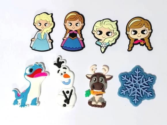 Aplique Frozen Emborrachado Pacote com 8 Unidades