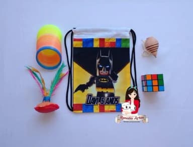 Mochila Brinquedos Retrô Tema Batman Lego