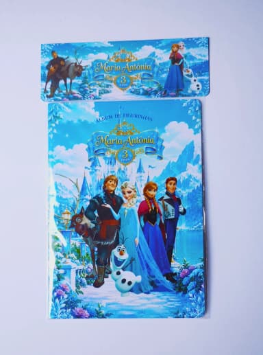 Frozen Elza Princesas Álbum de Figurinhas + Desenhos para Colorir + Atividades