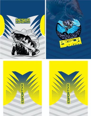 Arte Estampa Camisa Pesca-mod-0222