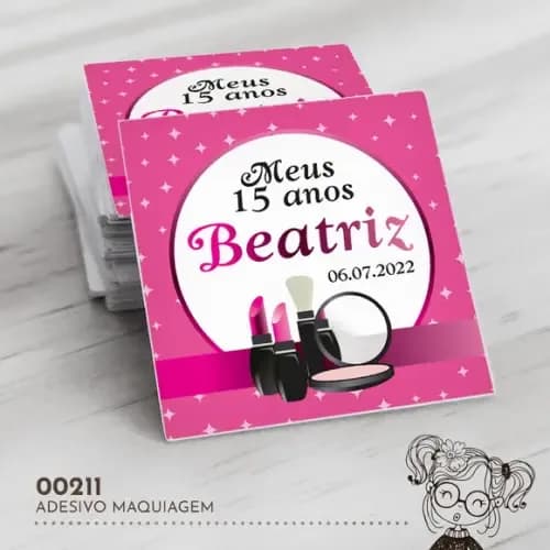 Adesivo Quadrado Maquiagem - 00211