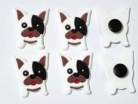 Aplique Cachorro Emborrachado Pacote com 6 Unidades