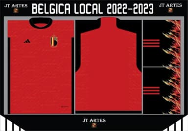 Vetor da Camisa Belgica Local 2022-23