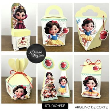 Kit 30 Lembrancinhas Branca de Neve