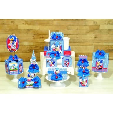 Kit 60 Lembrancinhas - Sonic
