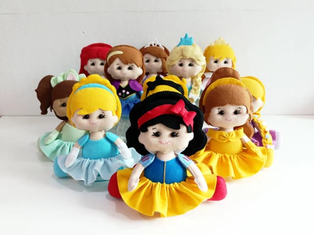 Centro de mesa Princesa Baby em feltro.