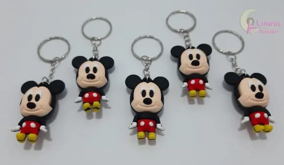 Chaveiro Mickey Emborrachado Pct 2 Unidades