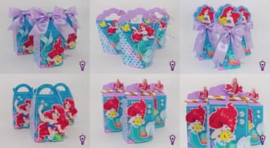 Kit 60 Lembrancinhas Ariel