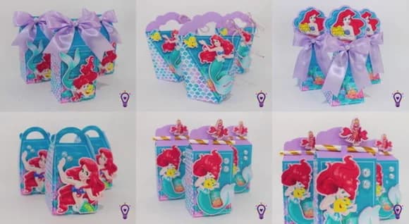 Kit 60 Lembrancinhas Ariel