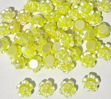 Flor Amarela Parolada com Furo 12mm - 50 Unidades