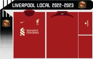 Vetor Da Camisa Do Liverpool Local 2022/2023