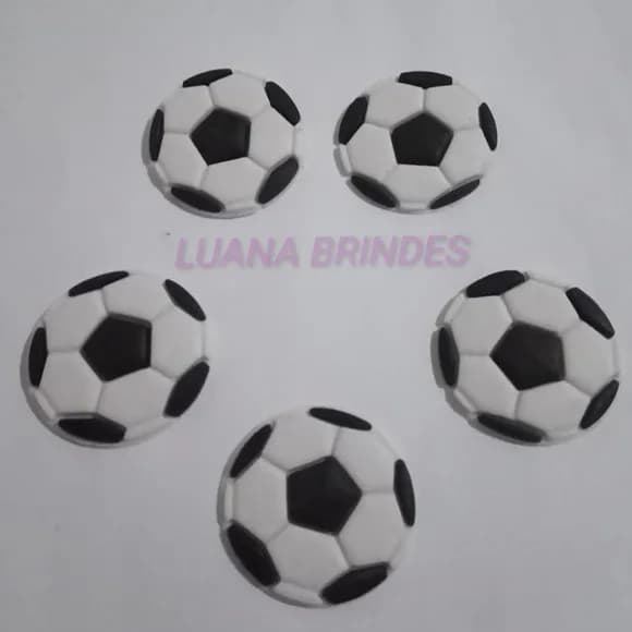 Aplique Emborrachado de Bola de Futebol - Pct C/8 Unidades