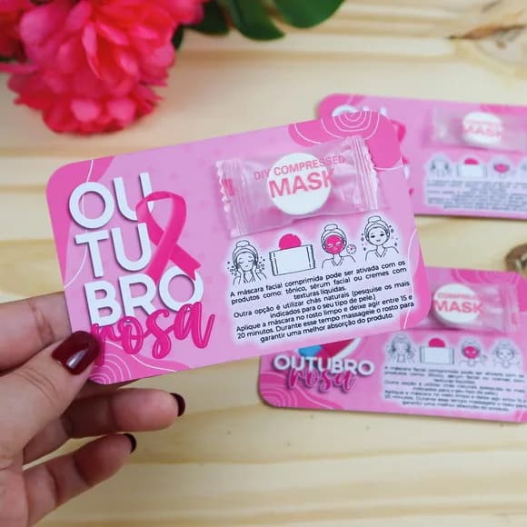 Card com Máscara Facial Outubro Rosa