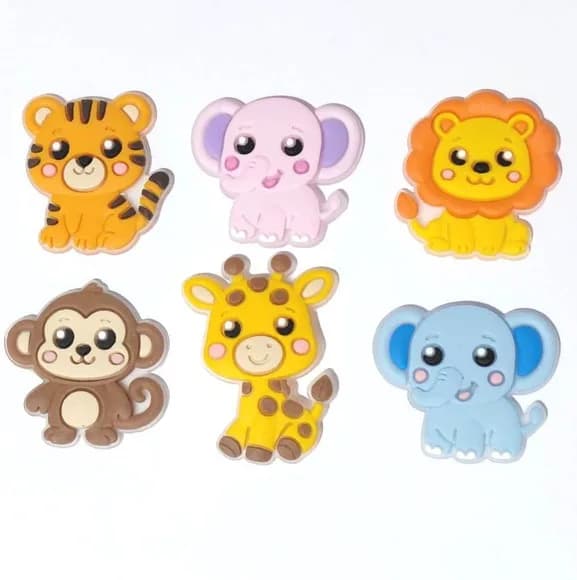 Aplique Safari Baby Emborrachado Pacote com 6 Unidades