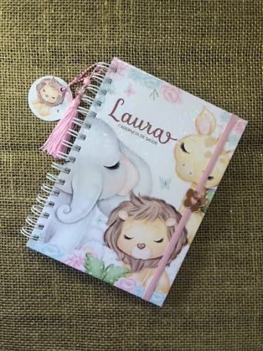 Caderneta de Saúde / Vacinação Personalizada - Safari Rosa