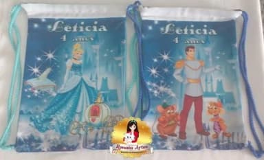Mochila de Tecido Cinderela