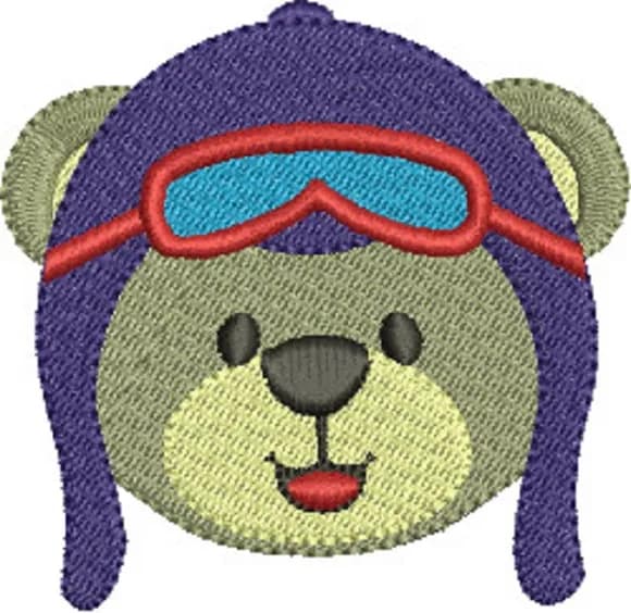 Matriz de Bordado Ursinho Piloto Infantil