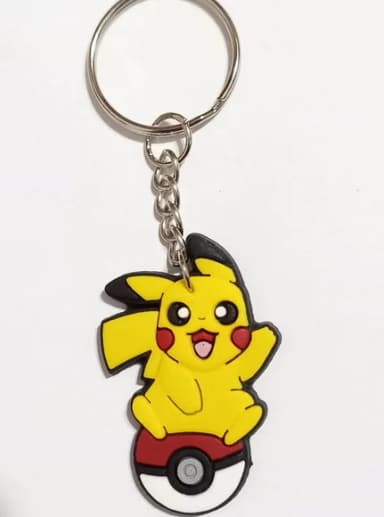 Chaveiro Pikachu Emborrachado Pacote com 50 Unidades