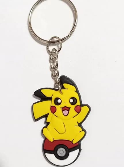 Chaveiro Pikachu Emborrachado Pacote com 50 Unidades