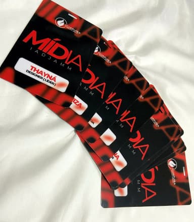 Credencial Personalizada 9x13 para Eventos Festas Shows