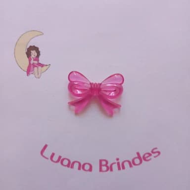 Laço Acrilico Pink 2,5cm Pct 25 Unidades