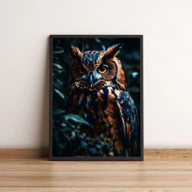 Quadro Decorativo Coruja na Floresta 2690