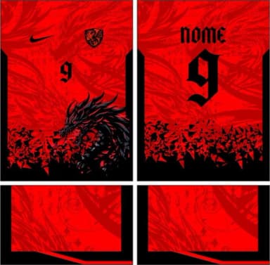 Arte Vetor Camisa Interclasse Dragão Mod-790