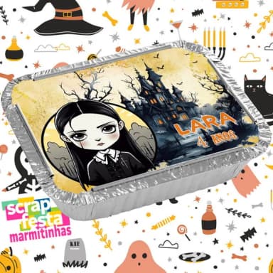 Marmitinha Personalizada Festa Wednesday Wandinha