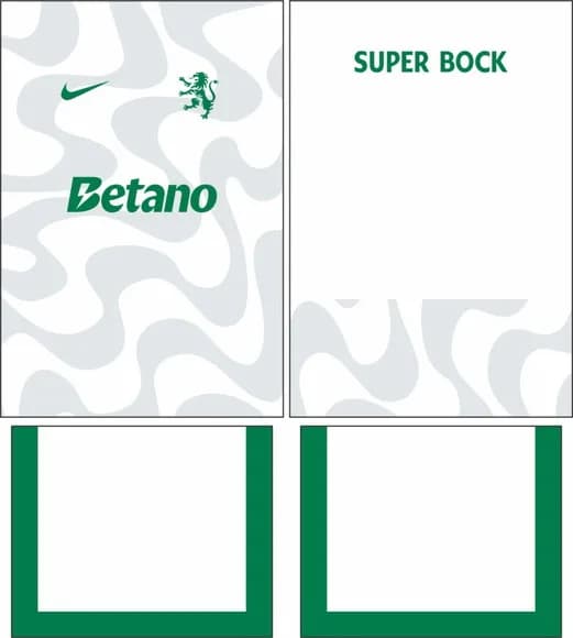 Arte Vetor Camisa Sporting Cp Visita 2025-2026