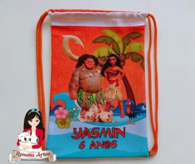 Mochila Personalizada Moana Laranja