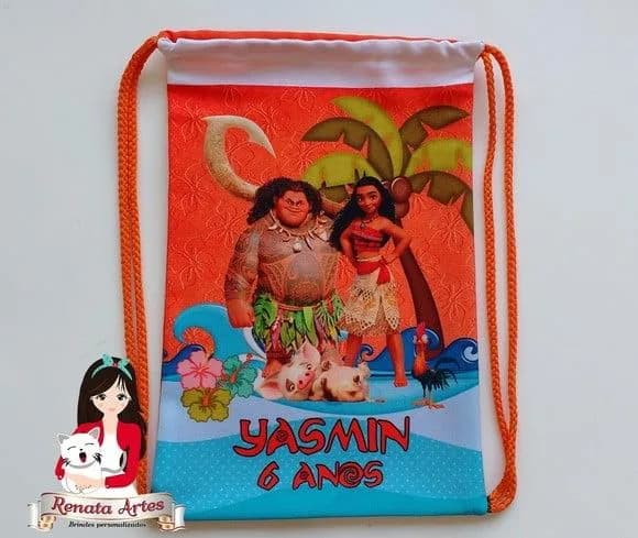 Mochila Personalizada Moana Laranja