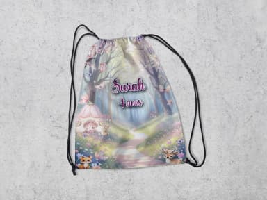Mochilinha Personalizadada Jardim Encantado das Fadas