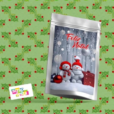 Saquinho Metalizado P 10x15 Personalizado Festa Natal