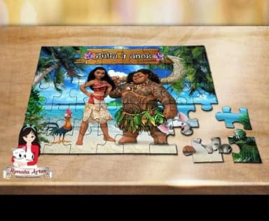 Quebra Cabeça Personalizado Moana