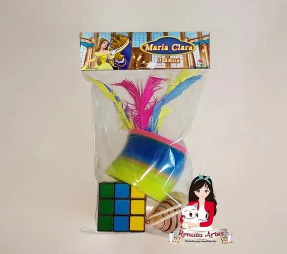 Kit Brinquedos Retrô Tema a Bela e a Fera