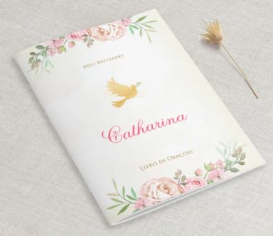Livrinho De Orações Floral Delicado - Batizado / Eucaristia