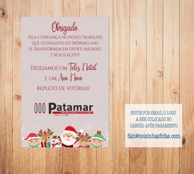 Cartão de Natal personalizado com logo empresa
